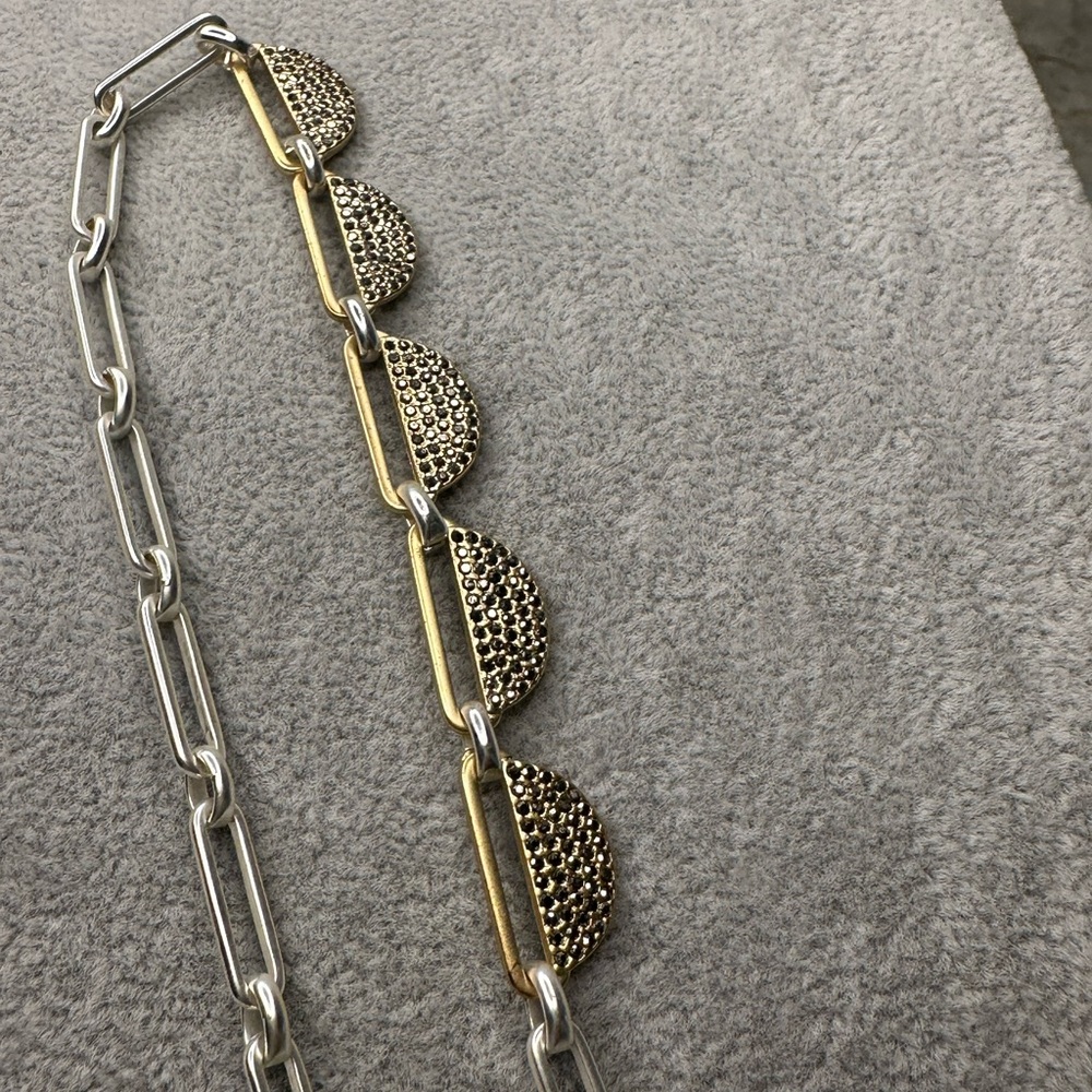 Lucky Brand Two-Tone Chain Necklace N3 - Picture 1 of 5